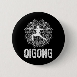 Badge Rond 5 Cm Arts martiaux Qigong Yin Yang Tai Chi Yoga Méditat