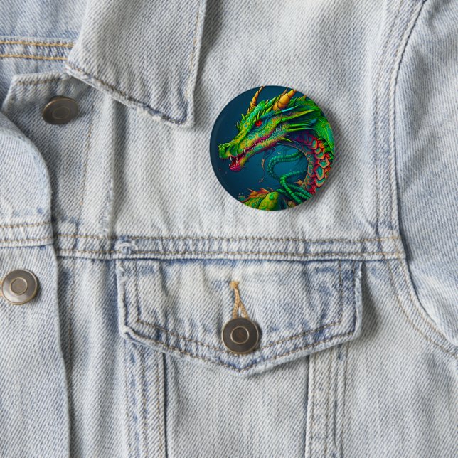 Badge Rond 5 Cm Artsy Dragon (En situation)