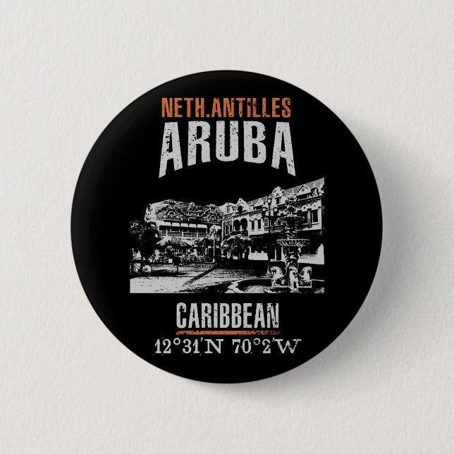 Badge Rond 5 Cm Aruba (Devant)