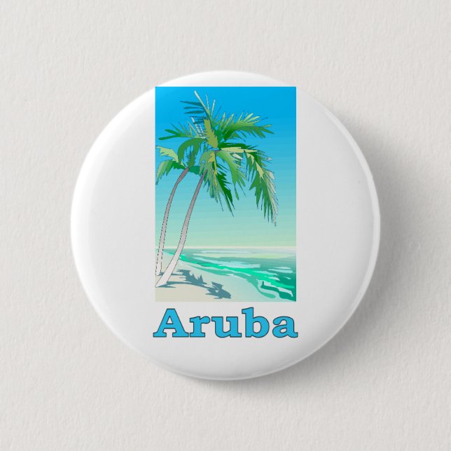 Badge Rond 5 Cm Aruba (Devant)