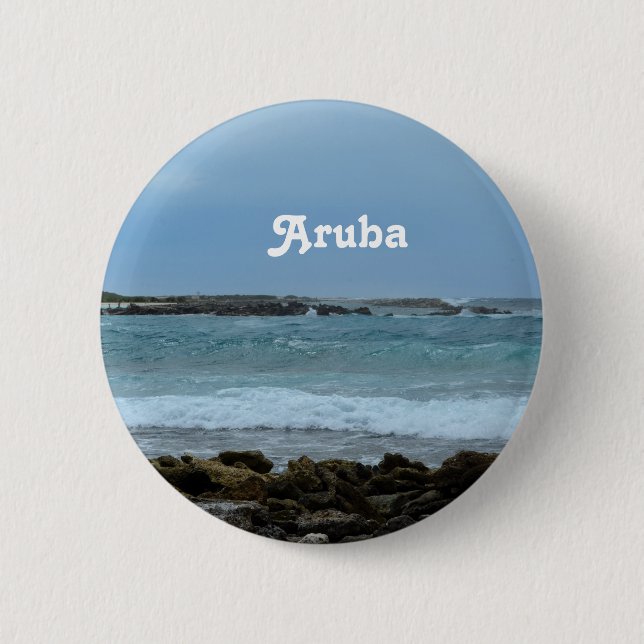 Badge Rond 5 Cm Aruba parfait (Devant)