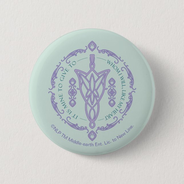 Badge Rond 5 Cm ARWEN™ Evenstar Quote Graphic (Devant)