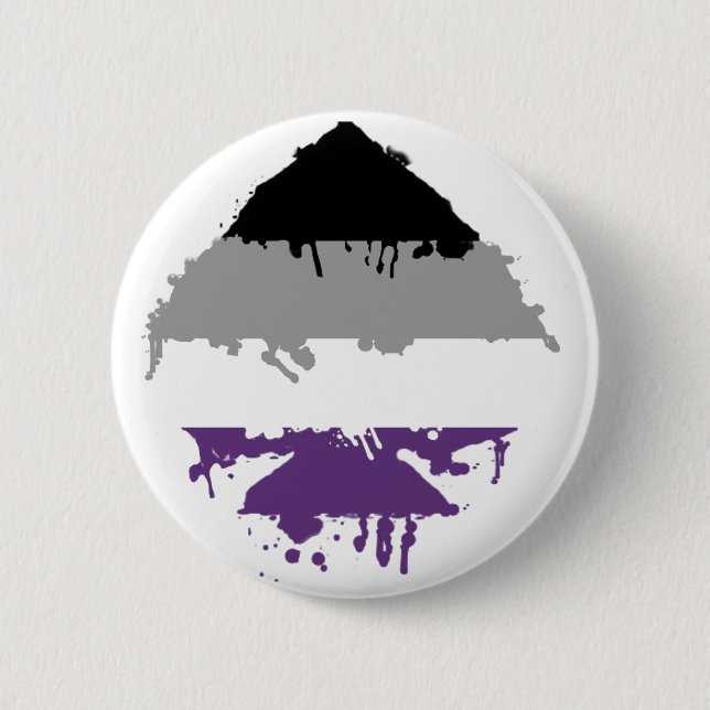 Badge Rond 5 Cm As asexuel de Paintdrip (Devant)