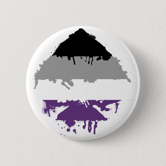 Badge Rond 5 Cm As asexuel de Paintdrip (Devant)