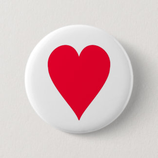 Badge Rond 5 Cm As de bouton de coeurs