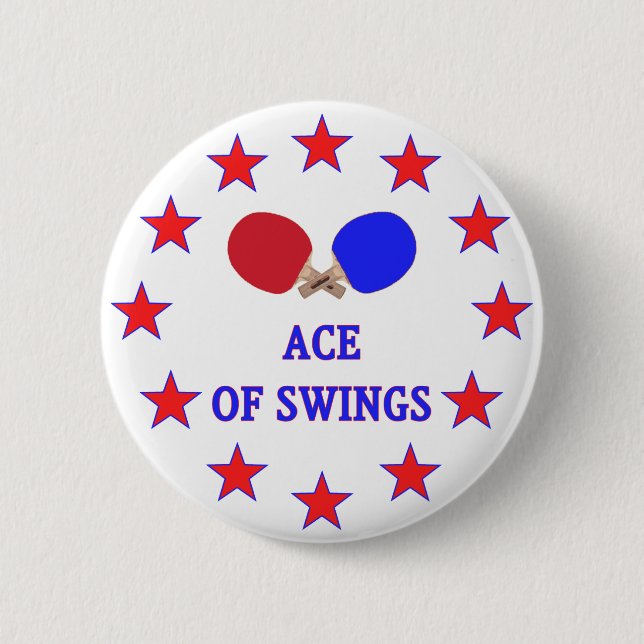 Badge Rond 5 Cm As de ping-pong des oscillations (Devant)