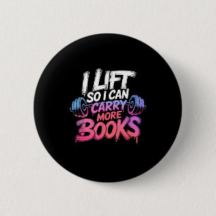 Badge Rond 5 Cm Ascenseur peut transporter plus de livres amateurs