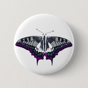 Badge Rond 5 Cm Asexual Flag Swallowtail