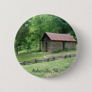 Badge Rond 5 Cm Asheville, la Caroline du Nord