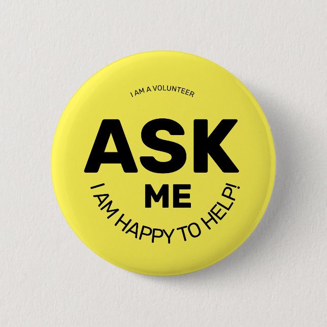 Badge Rond 5 Cm Ask me a question   (Devant)