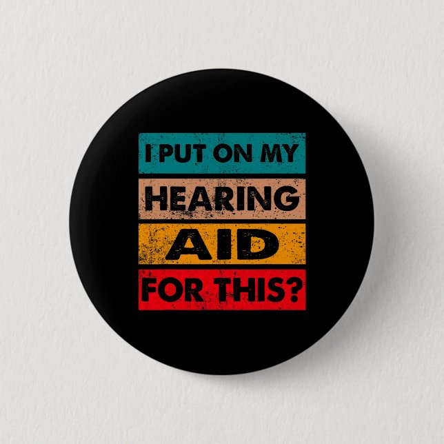 Badge Rond 5 Cm Asl Fun Fierté des Sourds Signe de sensibilisation (Devant)