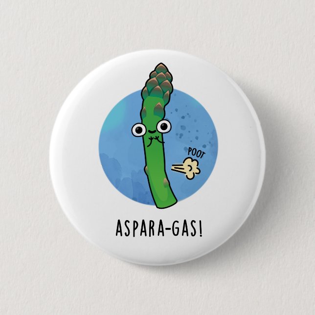 Badge Rond 5 Cm Aspara-gaz amusant Asparagus Veggie Pun (Devant)