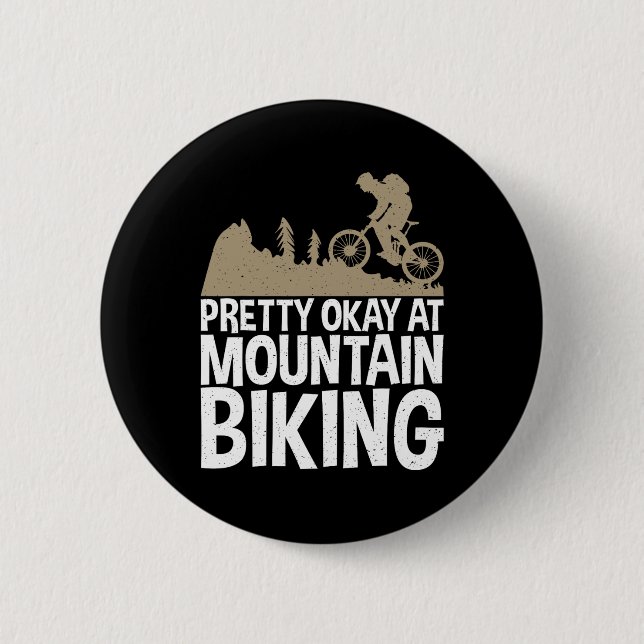 Badge Rond 5 Cm Assez joli en descente en VTT  (Devant)