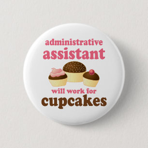 Badge Rond 5 Cm Assistant administratif drôle
