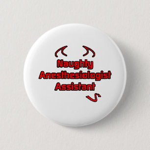 Badge Rond 5 Cm Assistant anesthésiste coquin