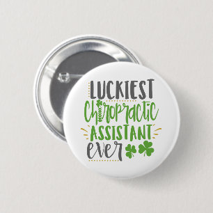 Badge Rond 5 Cm Assistant chiropratique Lucky, Chiropratique