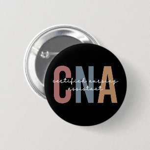 Badge Rond 5 Cm Assistant infirmier certifié CNA Retro