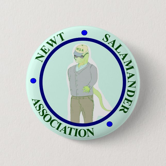 Badge Rond 5 Cm Association de salamandre de triton (Devant)