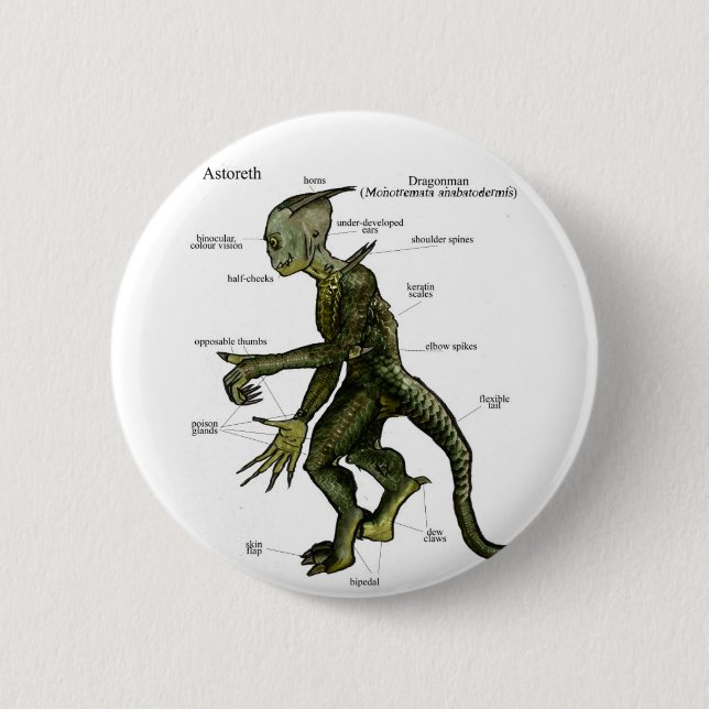 Badge Rond 5 Cm Astoreth : Dragonman (Devant)