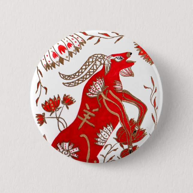 Badge Rond 5 Cm Astrologie chinoise de moutons (Devant)