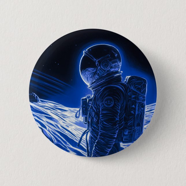 Badge Rond 5 Cm Astronaute (Devant)