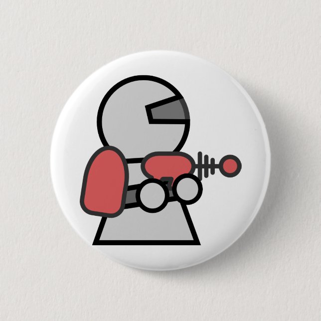 Badge Rond 5 Cm Astronaute de bande dessinée (Devant)