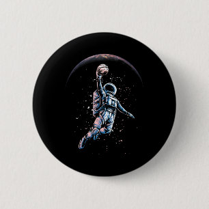 Badge Rond 5 Cm Astronaute Slam Dunk Espace Tee Sketll Amoureux Co