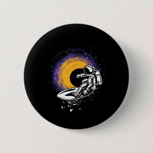 Badge Rond 5 Cm Astronaute surfeur - Galaxie Planètes Espace Vaiss