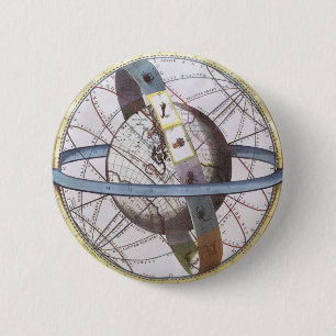 Badge Rond 5 Cm Astronomie vintage, Céleste par Andreas Cellarius