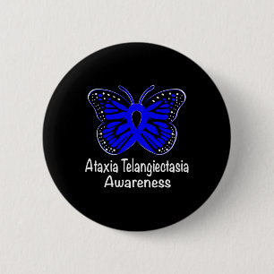 Badge Rond 5 Cm Ataxia Telangiectasia Sensibilisation Guerrier Sou