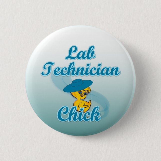 Badge Rond 5 Cm Atelier Technicien Chick #3 (Devant)