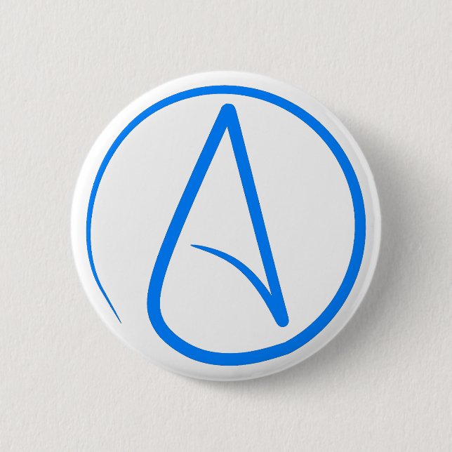 Badge Rond 5 Cm Athée bleu A (Devant)
