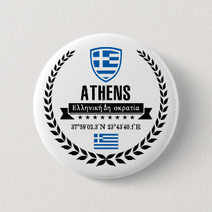 Badge Rond 5 Cm Athènes