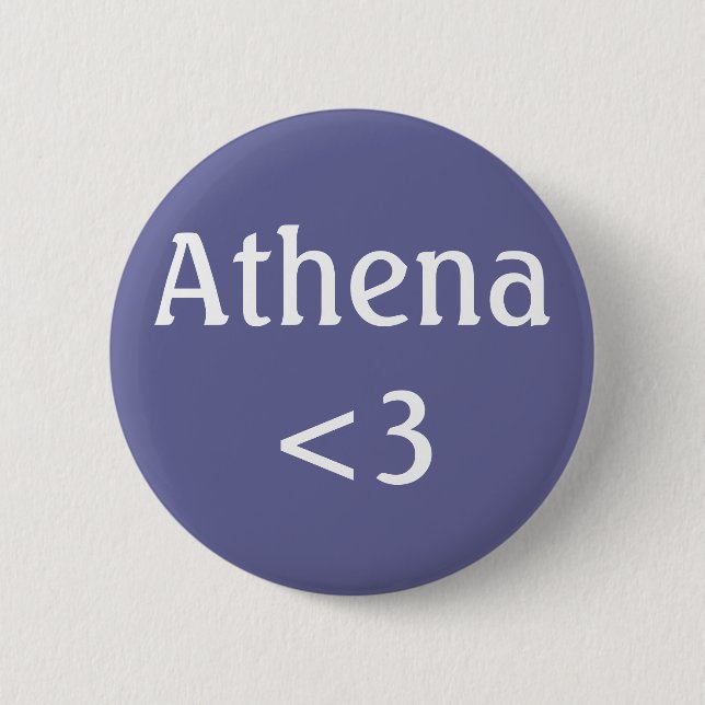 Badge Rond 5 Cm Athènes <3 insigne (Devant)