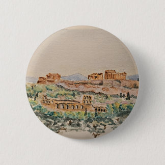 Badge Rond 5 Cm Athenian Acropolis Button
