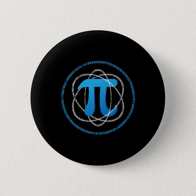 Badge Rond 5 Cm Atom Pi Day Math Science Lover Cadeau (Devant)