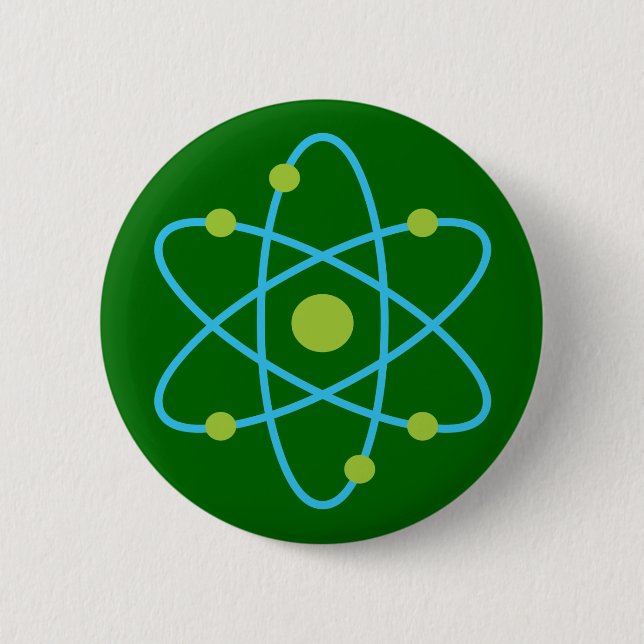 Badge Rond 5 Cm Atome de la Science (Devant)