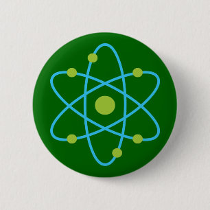 Badge Rond 5 Cm Atome de la Science