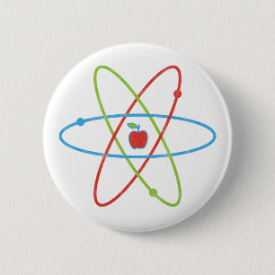 Badge Rond 5 Cm Atomes Apple