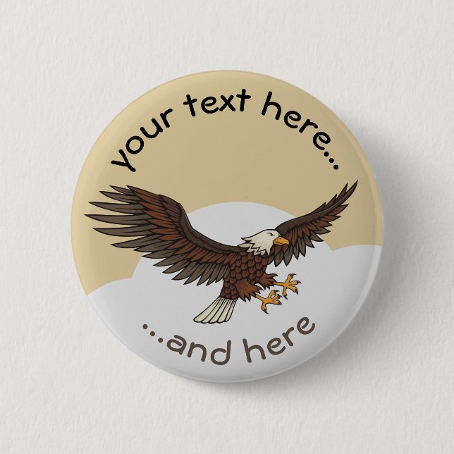 Badge Rond 5 Cm Attaque à l'aigle (Devant)