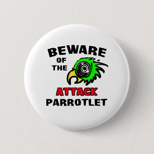 Badge Rond 5 Cm Attaque Parrotlet
