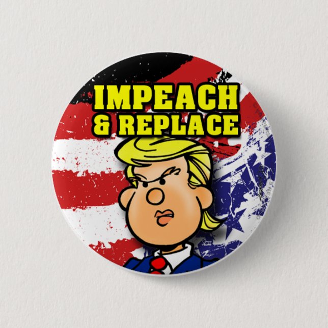 Badge Rond 5 Cm Attaquez et remplacez (Devant)