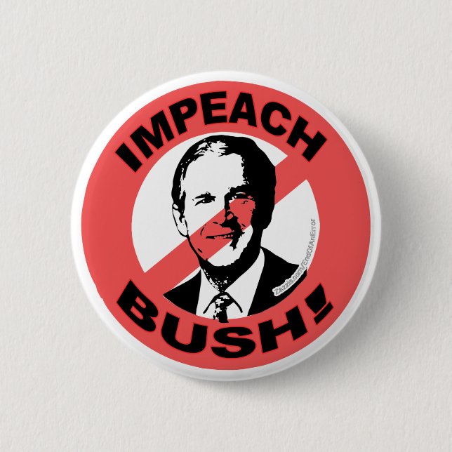 Badge Rond 5 Cm Attaquez le bouton de Bush (Devant)