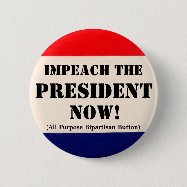 Badge Rond 5 Cm Attaquez le Président Now (Devant)