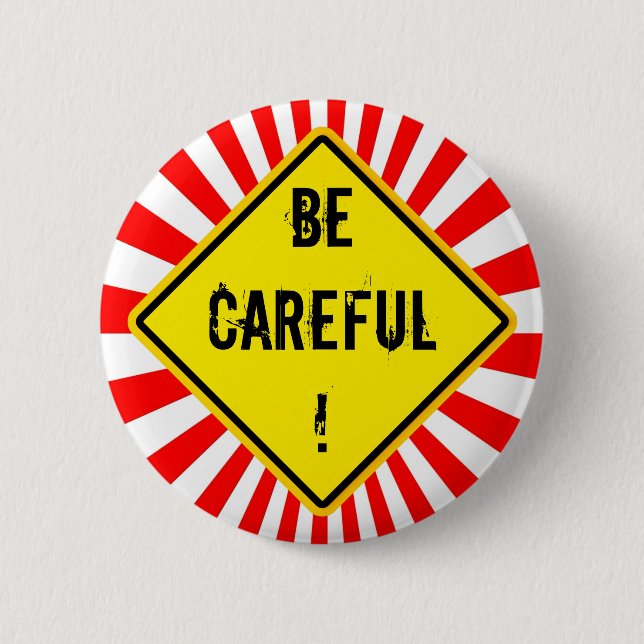 Badge Rond 5 Cm attention (Devant)