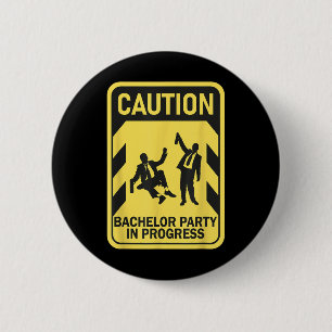 Badge Rond 5 Cm Attention Fête de Célibataire en Cours Drôle de Cé