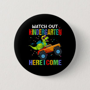 Badge Rond 5 Cm Attention maternelle me voici premier jour de Di