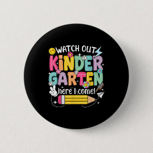 Badge Rond 5 Cm Attention maternelle, me voici ! Premier jour de l