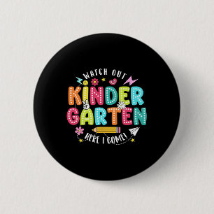 Badge Rond 5 Cm Attention maternelle me voici premier jour de la r