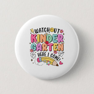 Badge Rond 5 Cm Attention maternelle me voici premier jour de la r